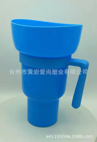 TikTok Snack Cup 1L Portable Drink Cup with Straw